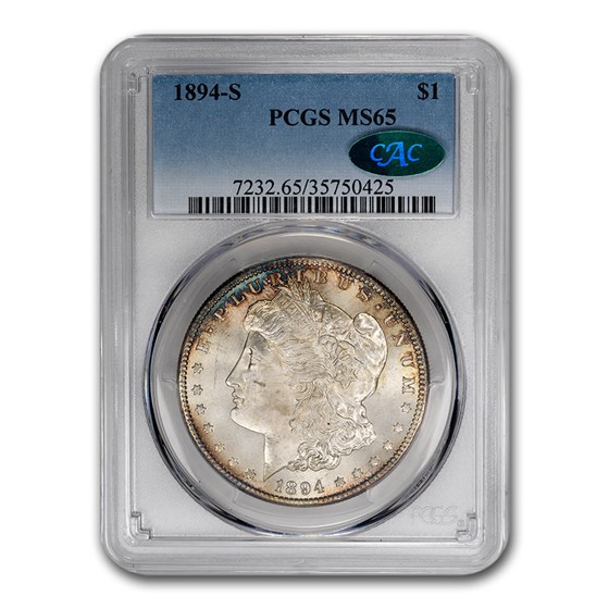 1894-S Morgan Dollar MS-65 PCGS CAC 1894-S Morgan Dollar MS-65 PCGS CAC